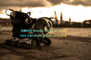 Une paire de rollers et des vœux de nouvel an